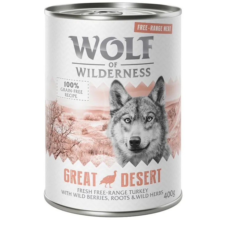 6 x 400 g Wolf of Wilderness -lajitelmat