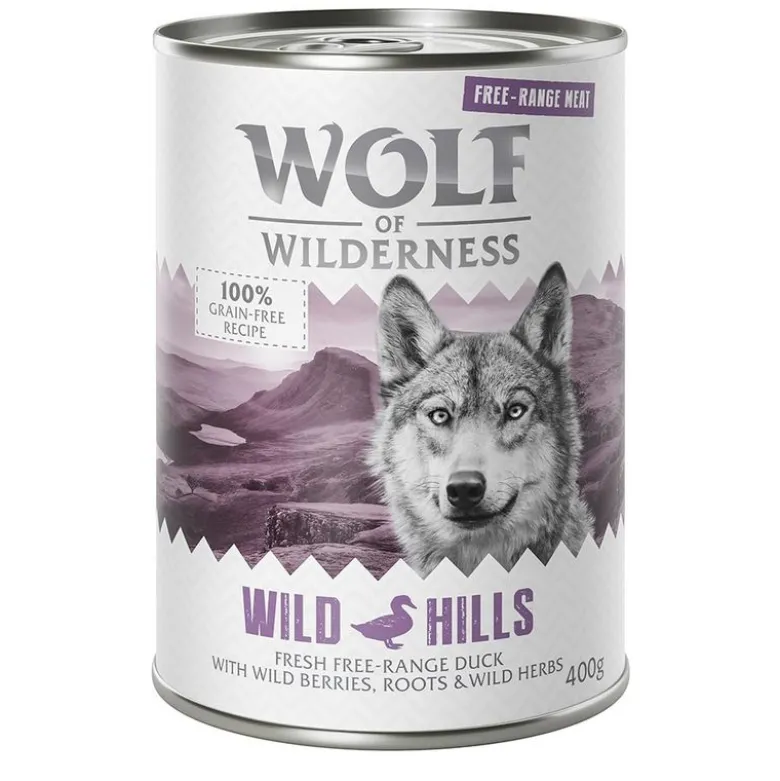 6 x 400 g Wolf of Wilderness -lajitelmat
