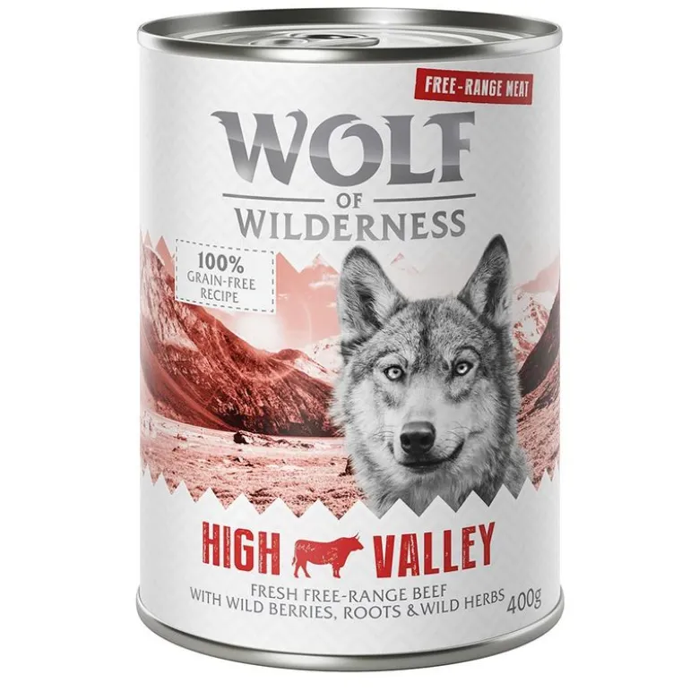 6 x 400 g Wolf of Wilderness -lajitelmat