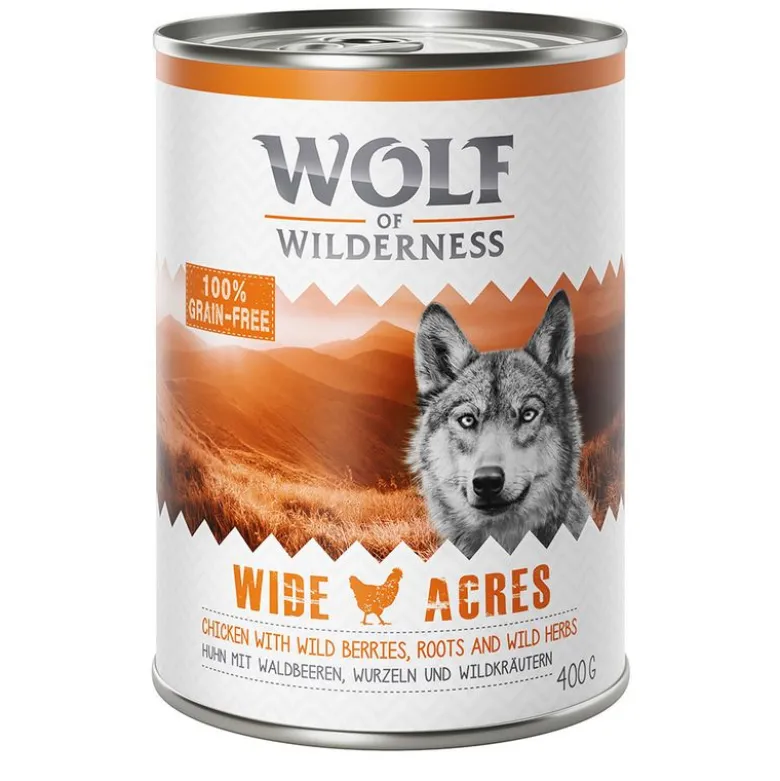 6 x 400 g Wolf of Wilderness -lajitelmat