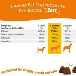 Zesty Paws Urinary Care Chews Cranberry